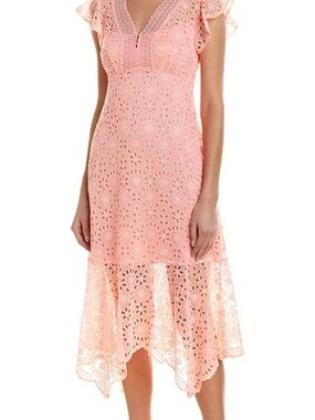 chinese dress ladies Nanette Lepore Women's Lace Bell Sleeve Cocktail Mini Dress  Letay Store